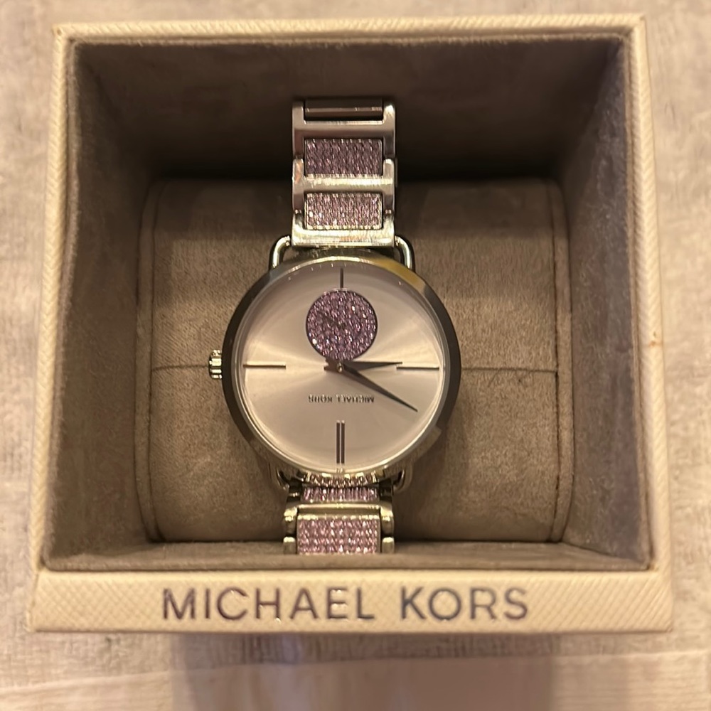 Michael Kors Women's Portia
Stainless Steel and Lavender Pave
Watch 37MM MK3842